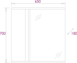 Onika Зеркальный шкаф Амара 65.00У баменда – фотография-7